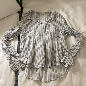 Bella Dahl Blue and White Striped Button down